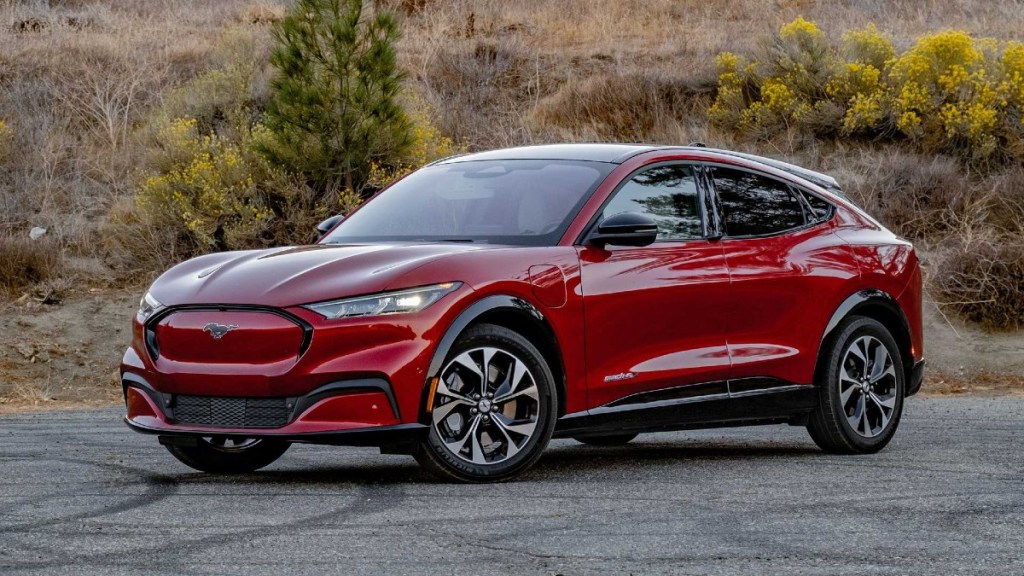 2022 Ford Mustang Mach-E electric vehicle, Ford Model E and Blue Divisions have split the company in two, separating EVs and combustion engines.