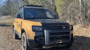 2022 Land Rover Defender Trophy Edition on a gravel road
