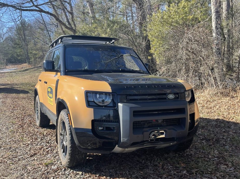 2022 Land Rover Defender Trophy Edition on a gravel road