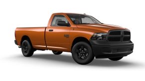 The front of the 2022 Ram 1500 Classic pickup truck with black crosshair grille.