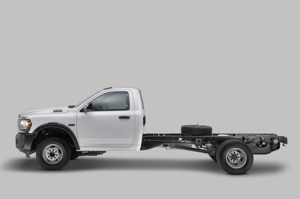 Render of a 2022 Ram 4000 chassis and cab for the Mexican market.