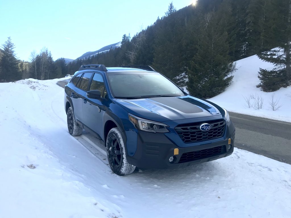  2022 Subaru Outback Wilderness front shot in the snow
