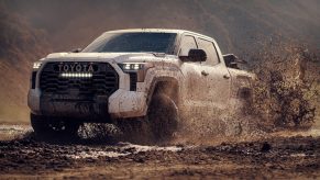 The 2022 Toyota Tundra in the mud