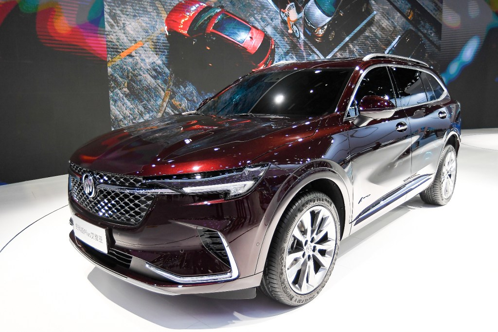 The 2022 Buick Envision is featured at a car show.