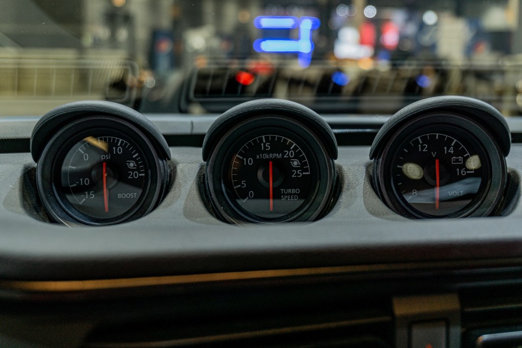 The 2023 Nissan Z's three dashboard dials