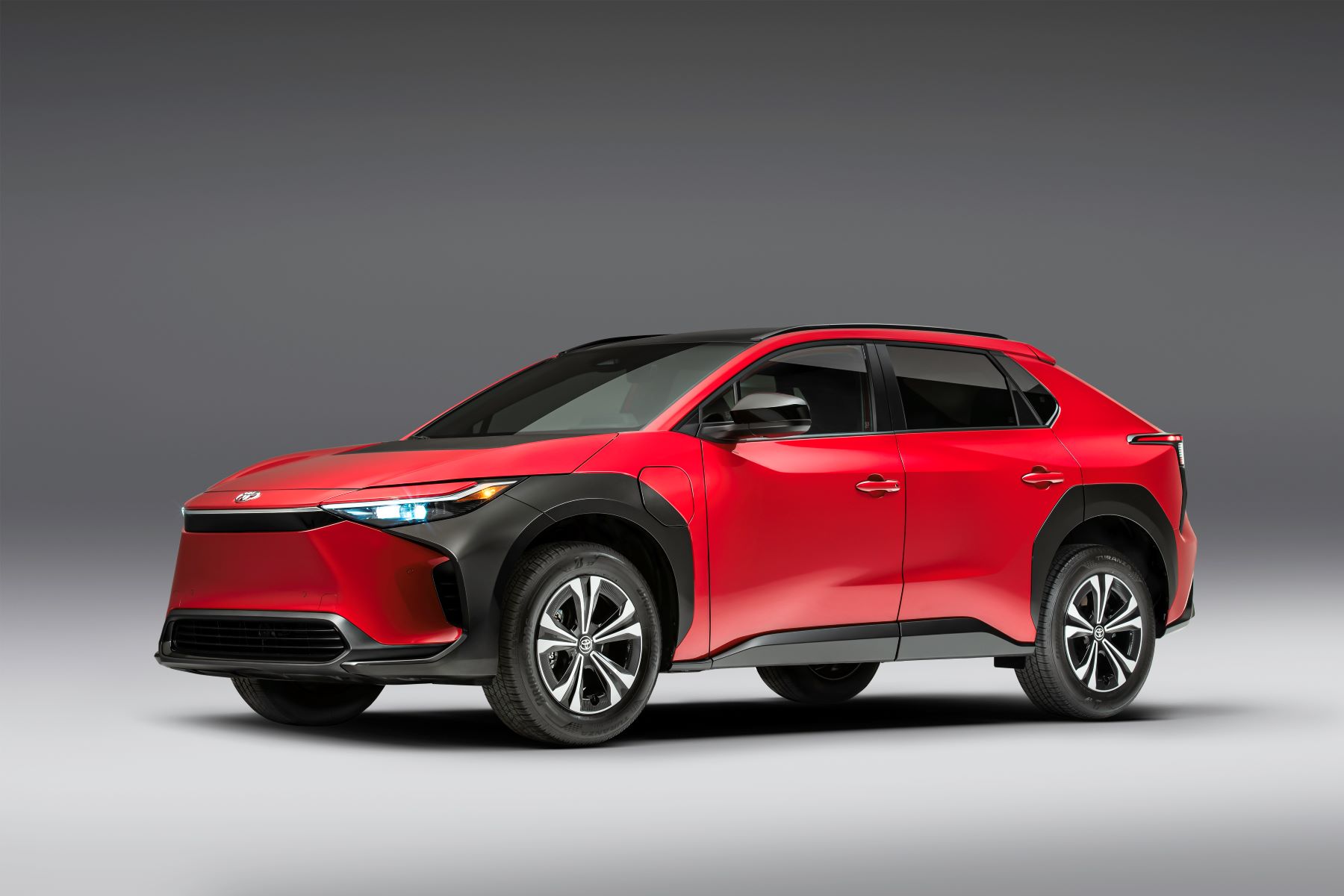 2023 Toyota bZ4X all-electric SUV in Supersonic Red