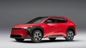 2023 Toyota bZ4X all-electric SUV in Supersonic Red