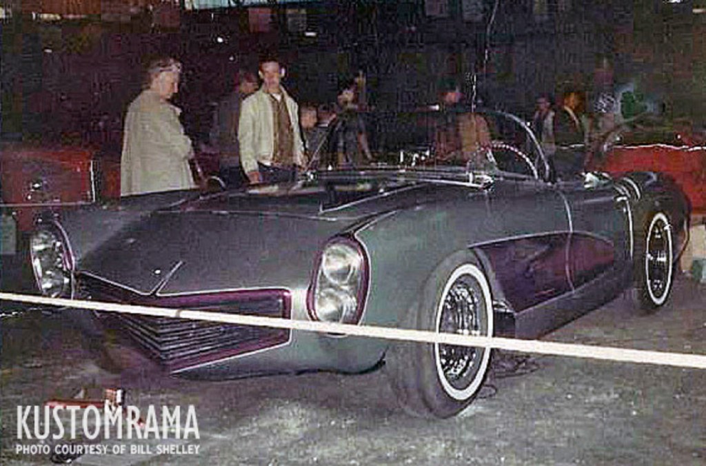 The purple 'Bali Hi' 1957 Chevrolet Corvette at a car show