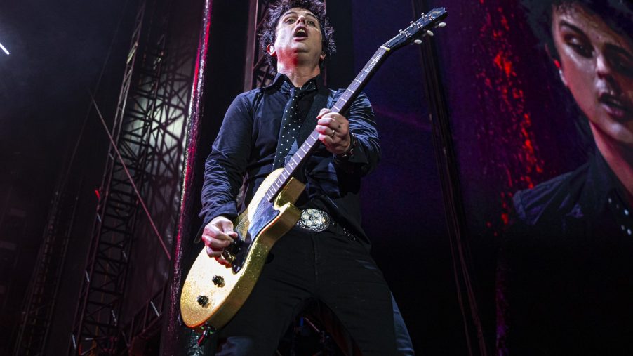 Green Day's Billie Joe Armstrong, owner of a now-stolen 1962 Chevy Nova, on stage last summer