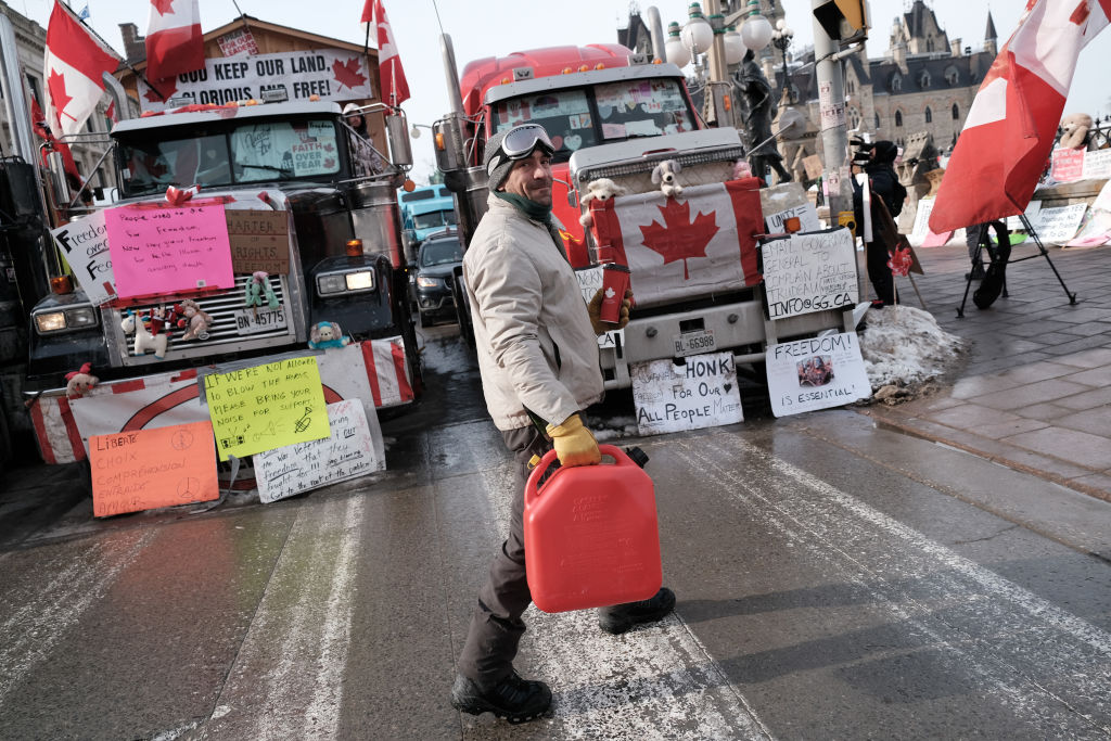 Canada truck protesters 