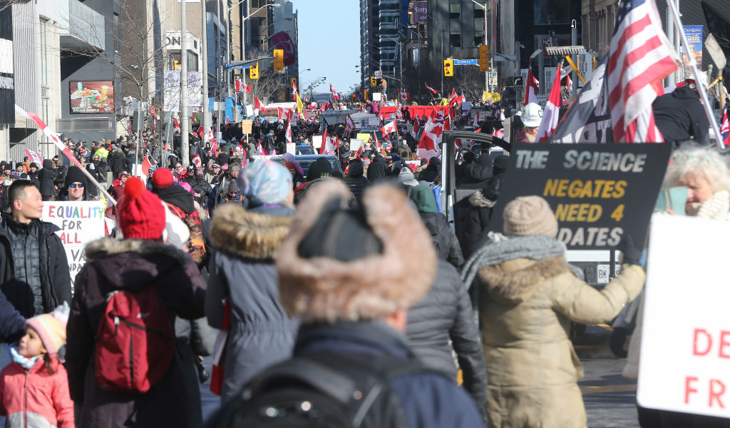 Canada truck protesters 