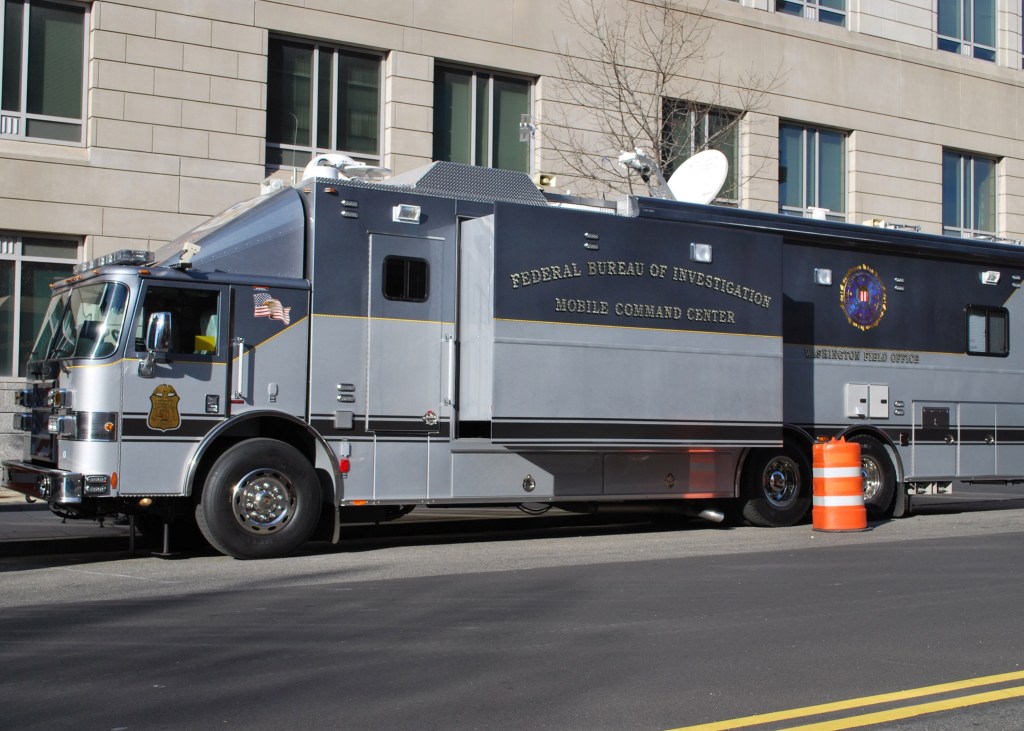 FBI mobile command centre vehicle