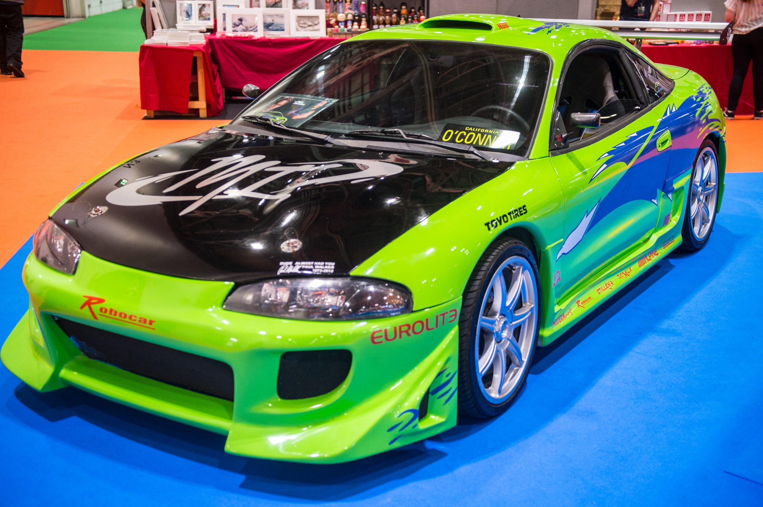 The Mitsubishi Eclipse from Fast and Furious with a bright green livery
