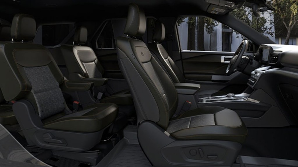 Interior area of the Ford Explorer Timberline