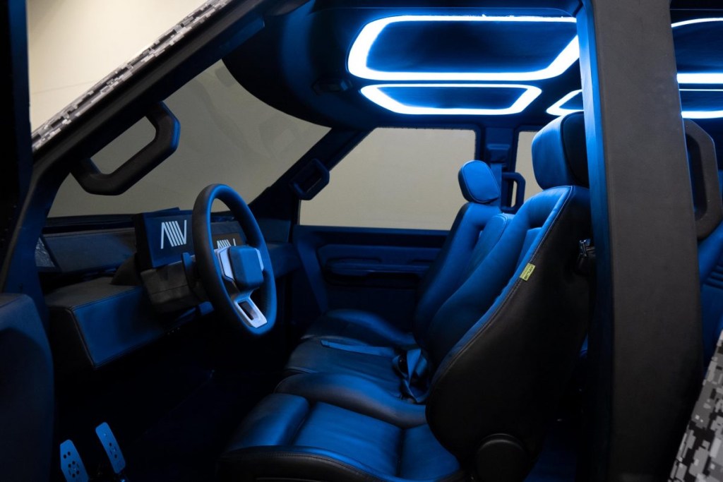 Front seats of Atlis XT, highlighting how it could be the best electric pickup truck