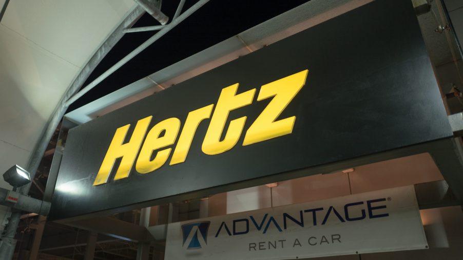 Hertz Rental Car sign