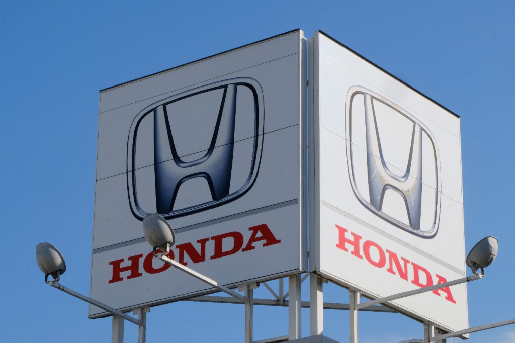 A large Honda sign.
