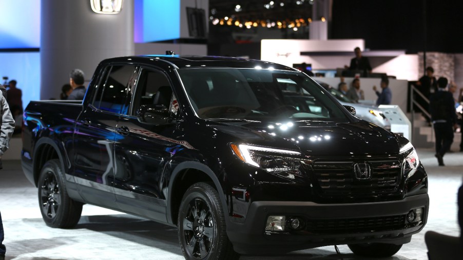 The Honda Ridgeline shows its ruggedness as a mid-size truck