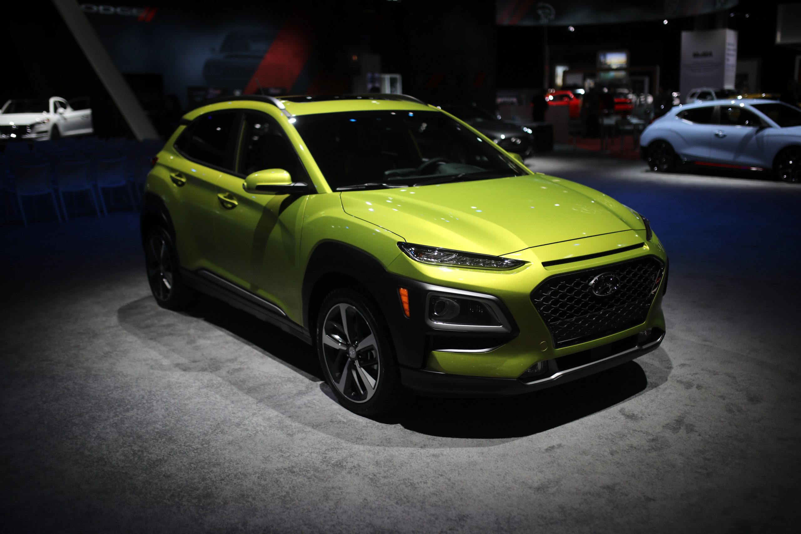 Hyundai Kona is on display during the New York Autoshow