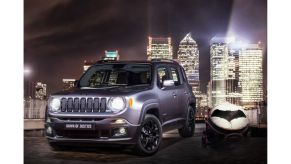 The Jeep Renegade 'Dawn of Justice' limited edition model promoting the Warner Bros. film 'Batman v Superman'