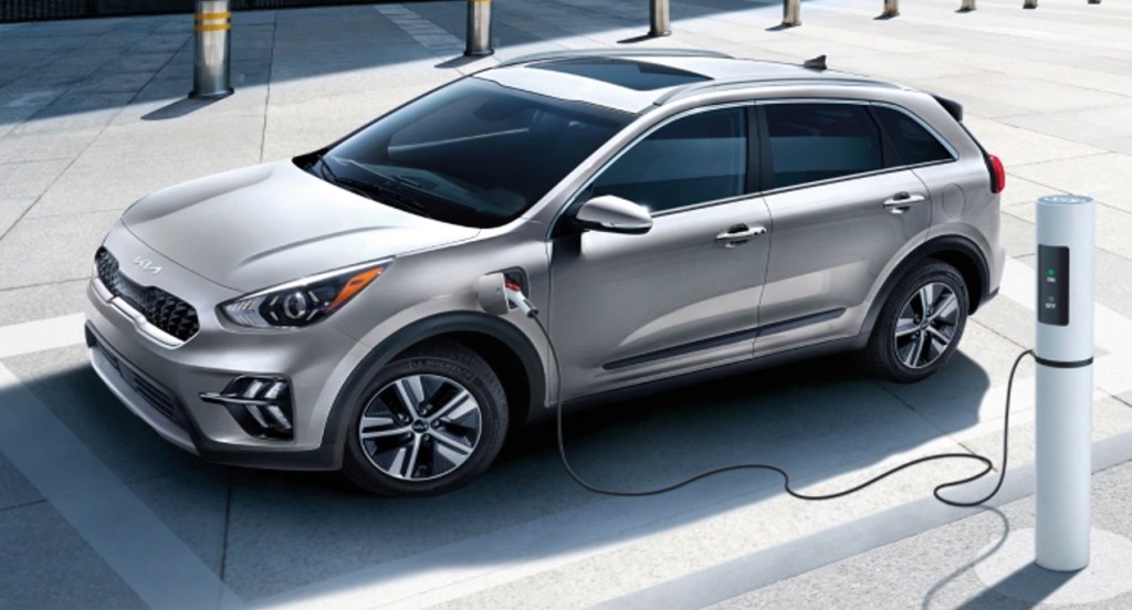 A gray Kia Niro PHEV, one of the Most Fuel-Efficient Plug-in Hybrids of 2022