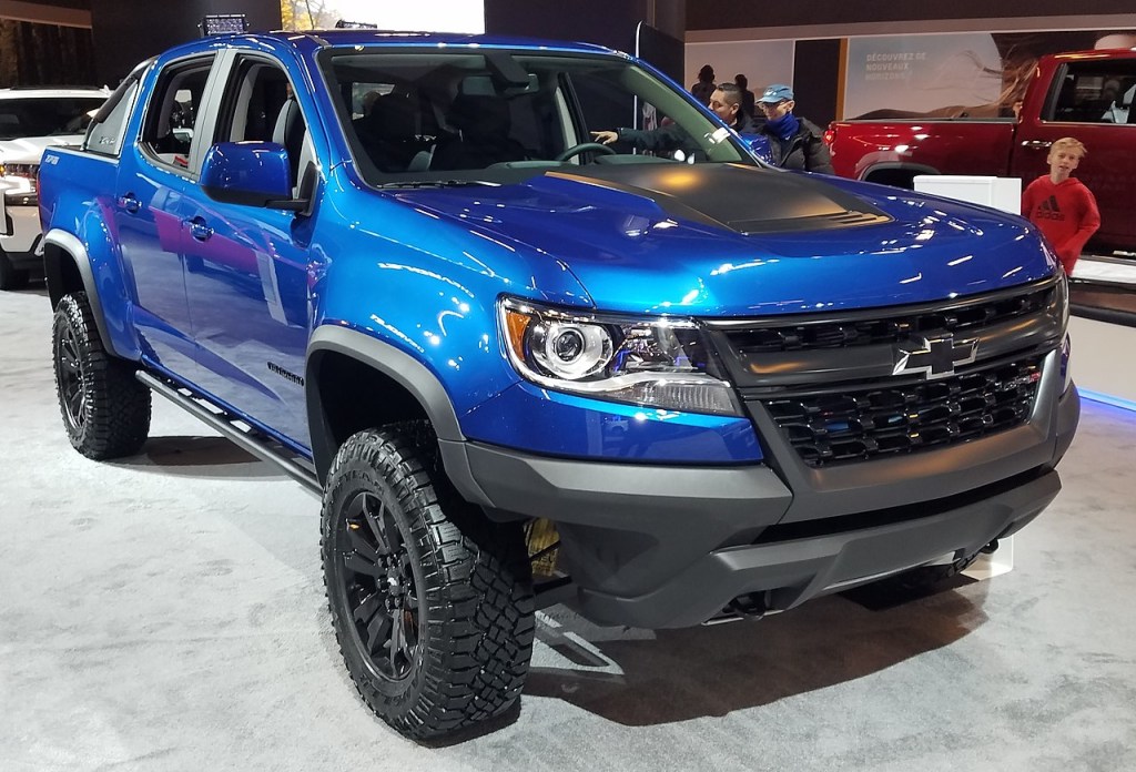 The Chevy Colorado shows off its features as an off-road, mid-size truck.