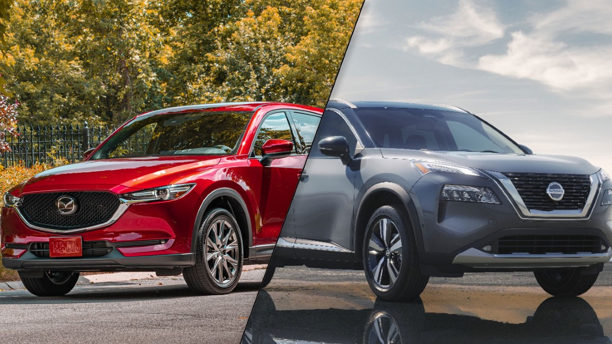 2022 Mazda CX5 vs. 2022 Nissan Rogue SUVs surpreendentemente diferentes