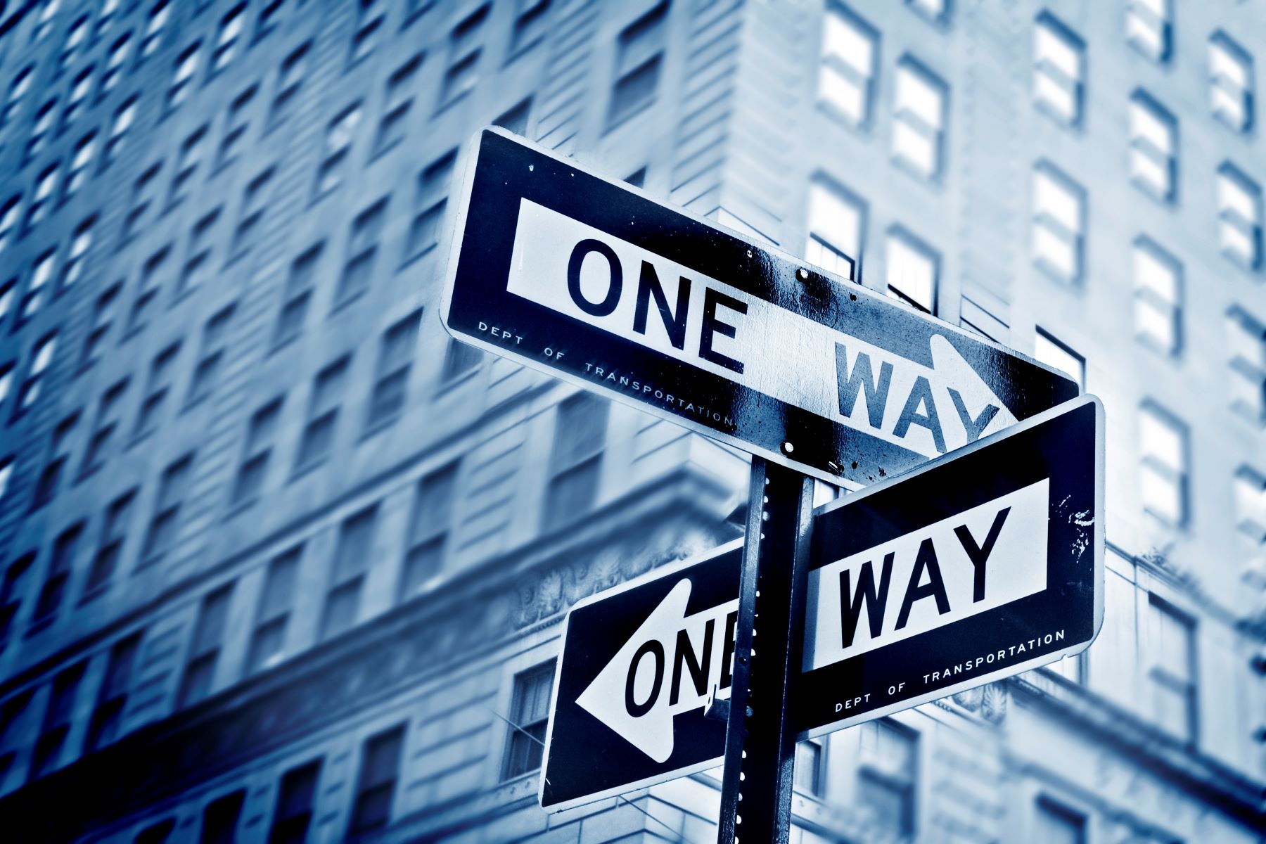 One Way street signs in Manhattan, New York City
