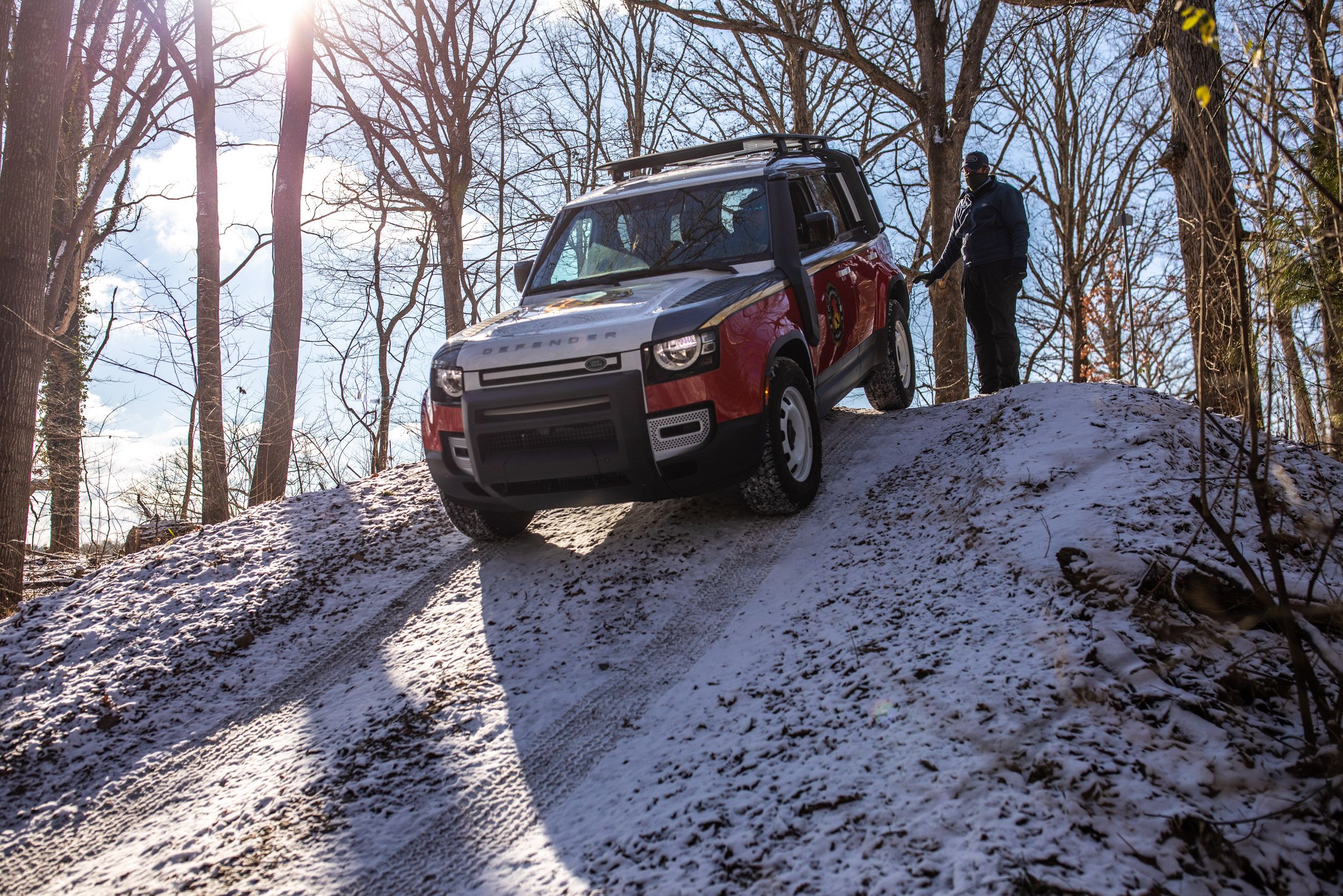 Land Rover Defender off-roading