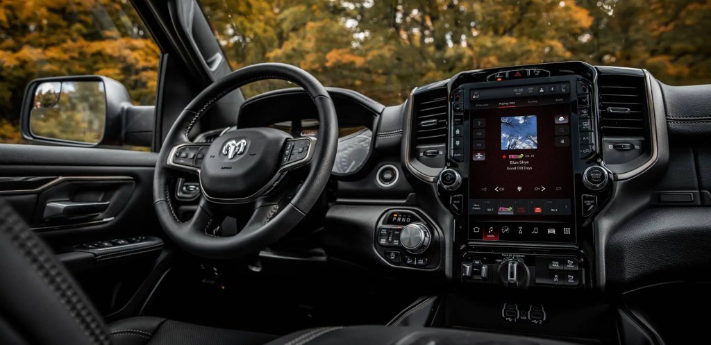 2022 Ram truck interior, it uses one of the best infotainment systems of 2022, according to Forbes.