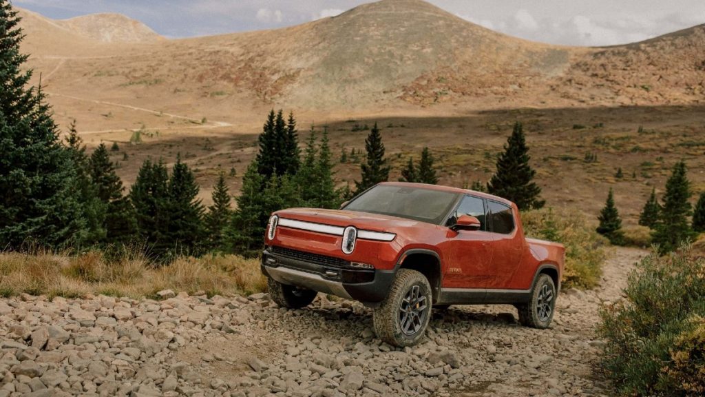 Rivian R1T Driving on a Gravel Trail, how far can electric trucks tow?