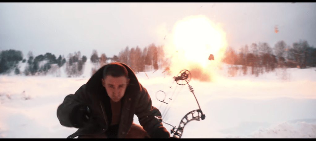 Russian vlogger crouches from exploding BMW M5 Competition