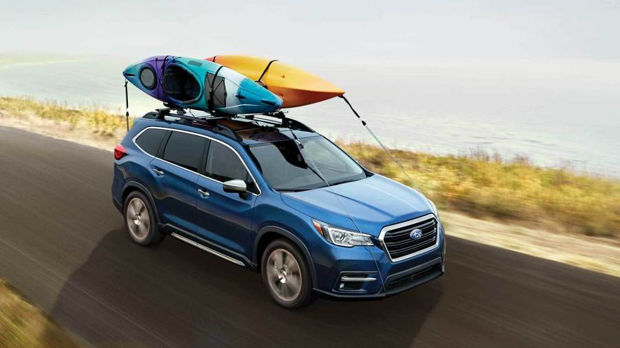 The Subaru Ascent demonstrates its utility as a three-row SUV.
