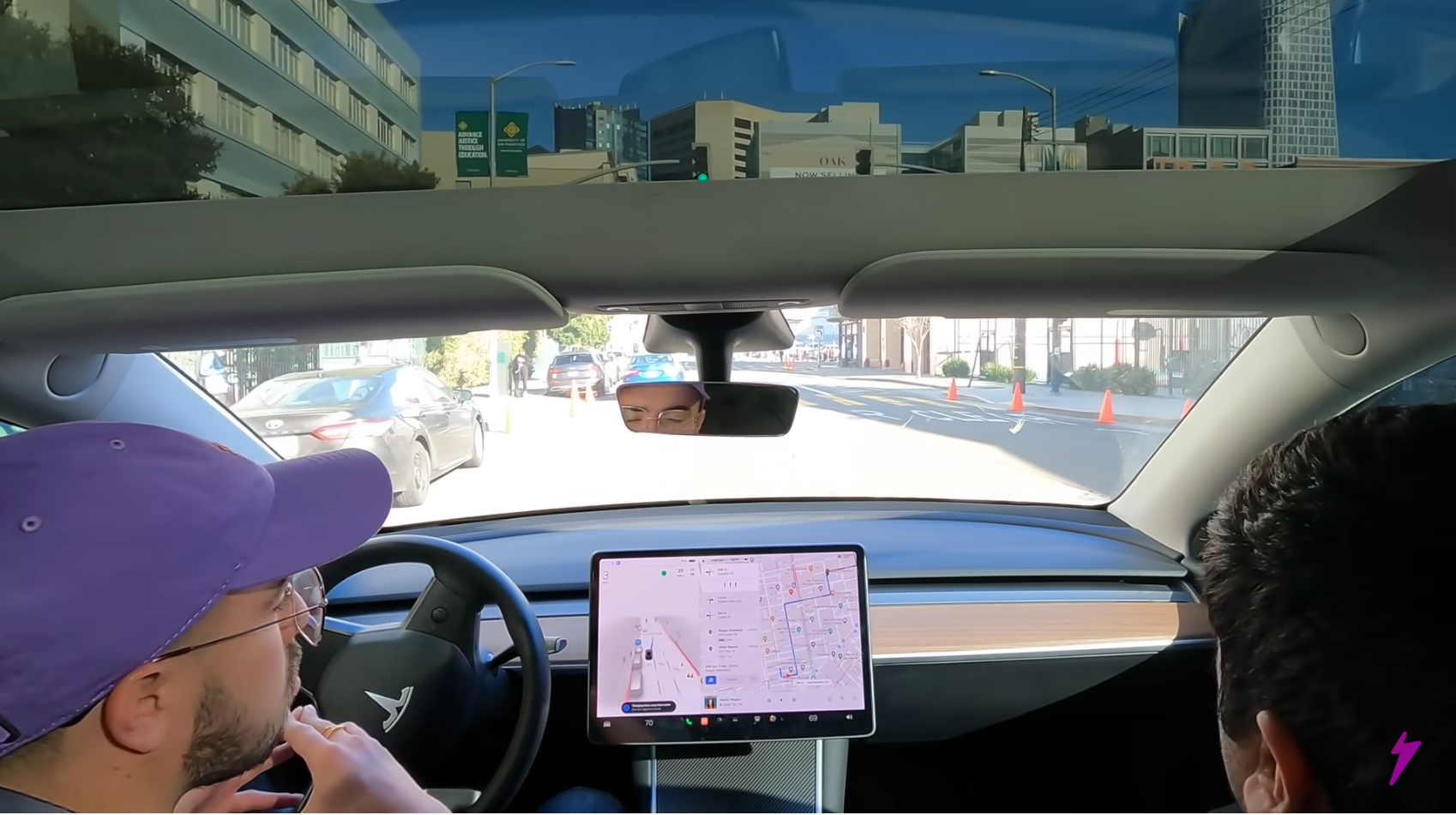 Tesla Full Self-Driving mode test video