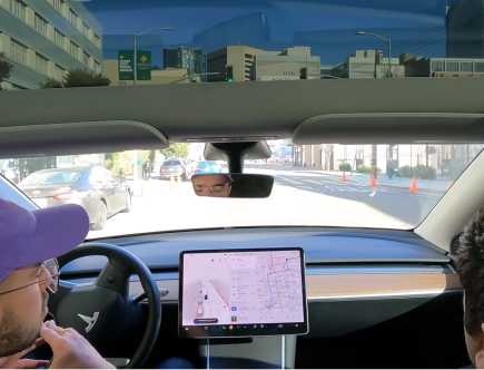 Tesla Model 3 Blows Demonstration After Violently Swirving at Biker During New Tesla ‘Full Self-Driving’ Safety Video