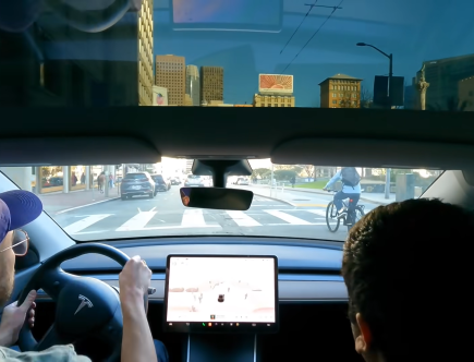 Tesla Model 3 With FSD Software Nearly Splattered a Cyclist