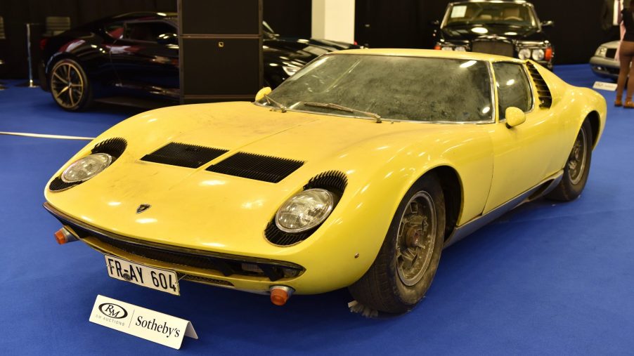 The Lamborghini Miura is often called a blue-chip collectible classic car