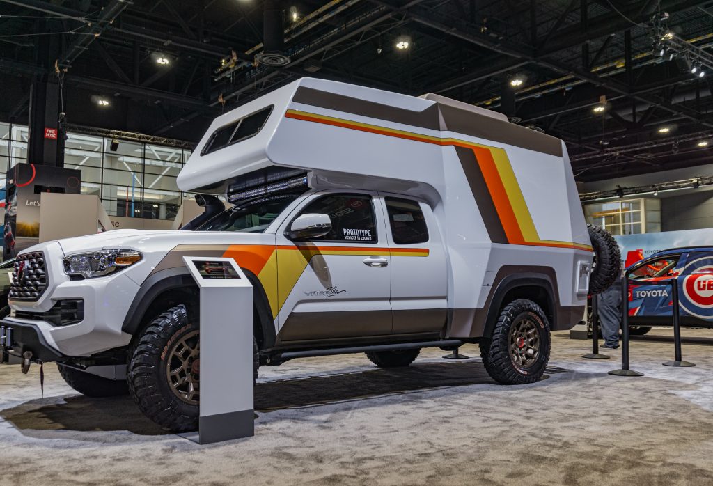 The Toyota Tacoma Tacozilla Camper at the 2022 Chicago Auto Show