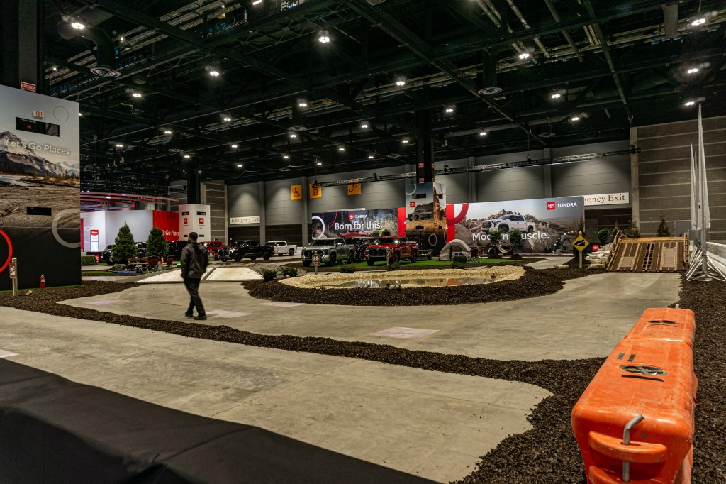 The Toyota Tundra test track at the 2022 Chicago Auto Show