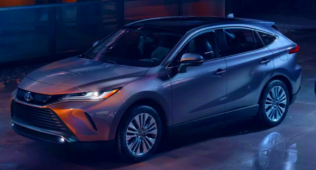 A gray 2022 Toyota Venza is parked.
