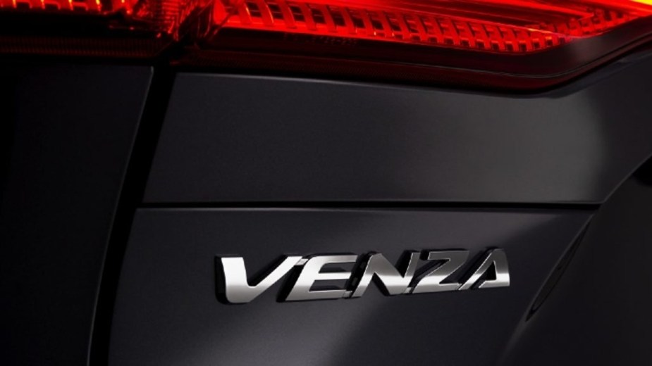 Venza name on the rear of a Toyota Venza SUV