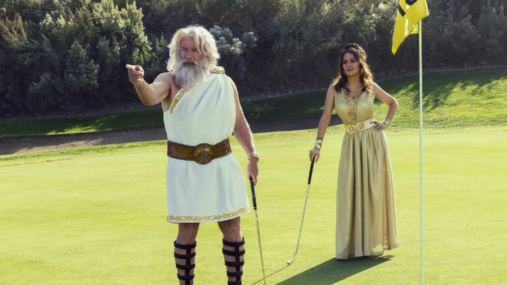 Zeus and Hera on golf course