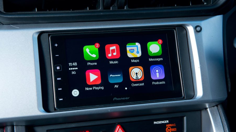 apple carplay audio system in a subaru brz