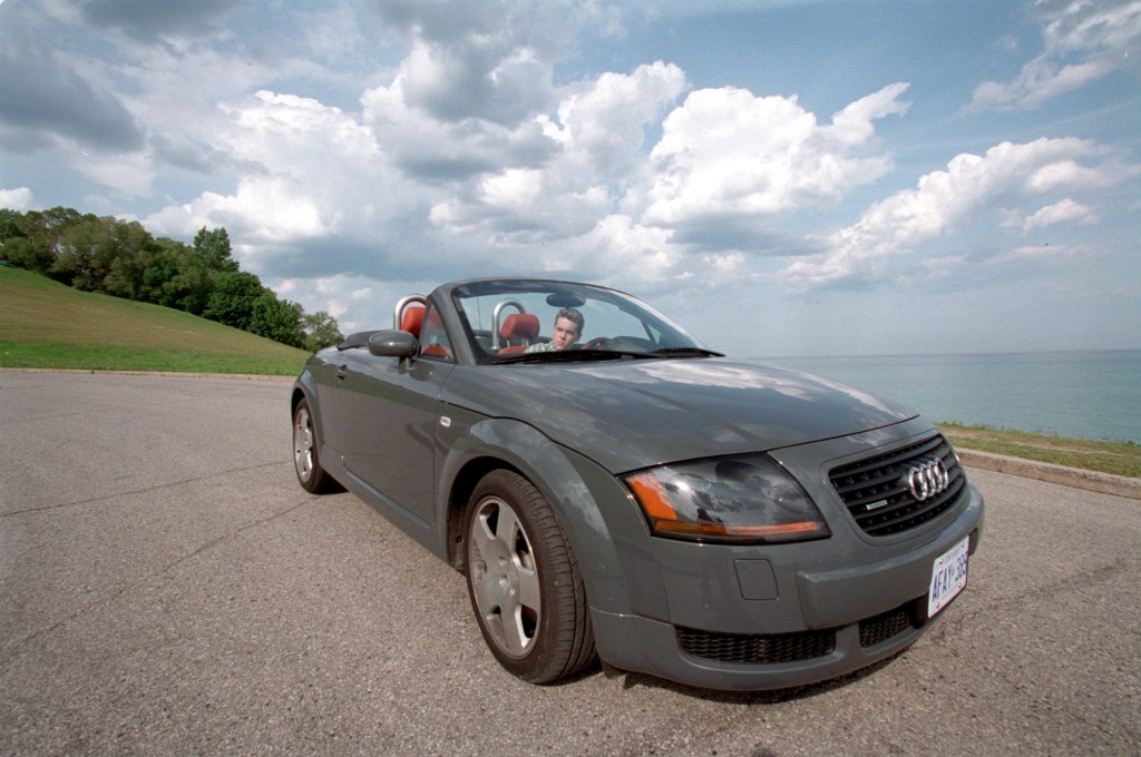 Audi TT ragtop at the water plant on the beaches.