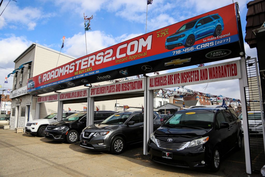 A used car dealership in Ridgewood, Queens, New York City