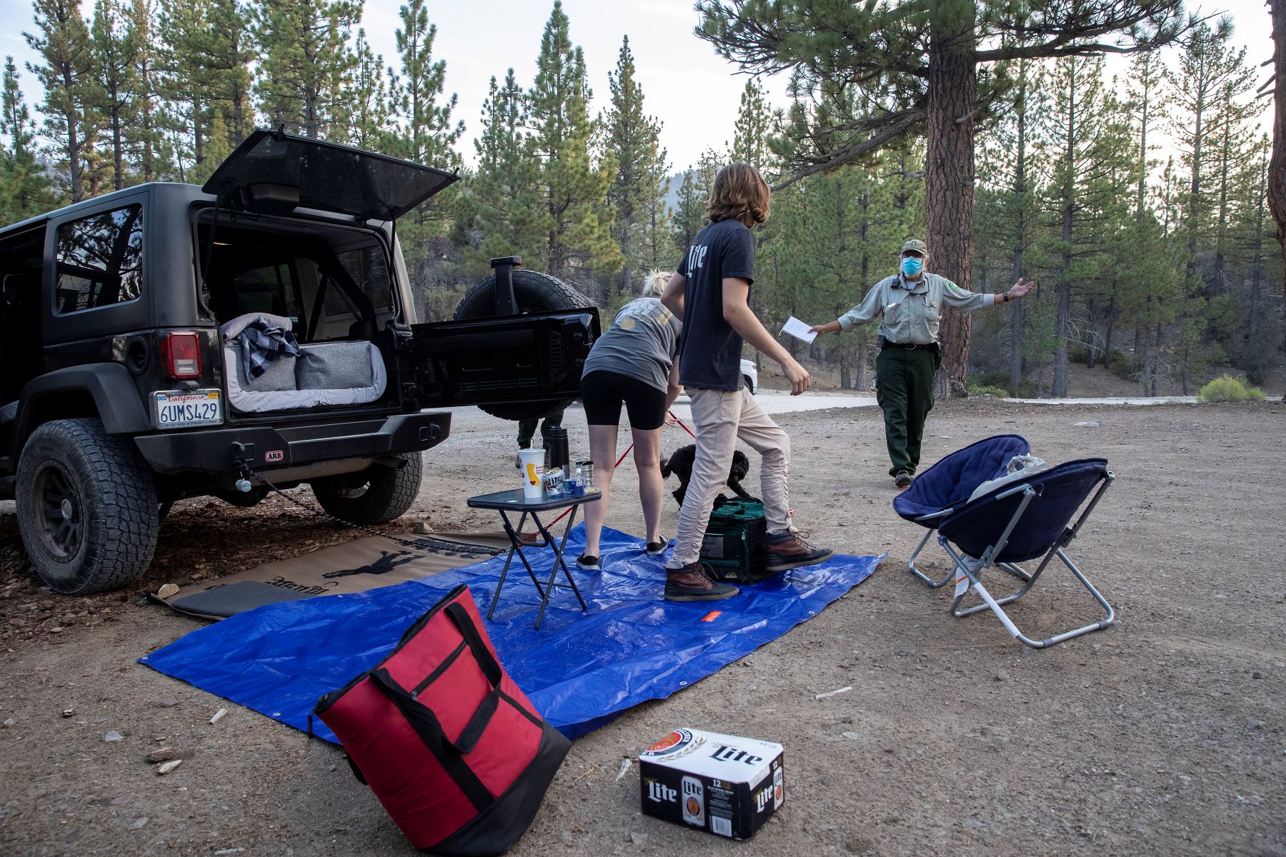 Campers breaking 'Leave no Trace' principles and rules with illegal camping in Holcomb Valley, California