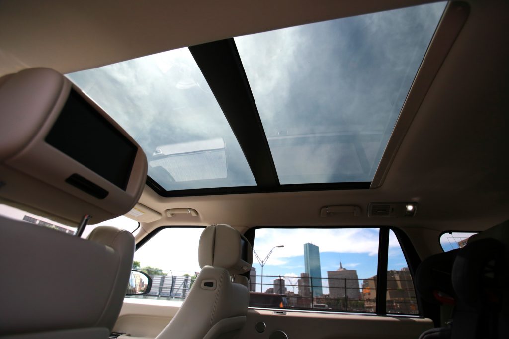 A panoramic sunroof on the 2014 Land Rover Range Rover