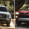 The 2022 Honda Passport TrailSport and 2022 Toyota 4Runner TRD Off-Road Premium all-terrain off-road SUV trim levels