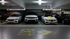 Hertz car rental lineup