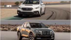 The 2022 Subaru WRX gets better fuel economy than the 2022 Hyundai Santa Cruz